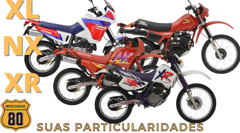 nx xr e xl honda - propostas diferentes e mecânica parecida